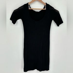 Banana Republic Women’s Black Pencil Sz 4 Dress Stretch Lined Mesh U3